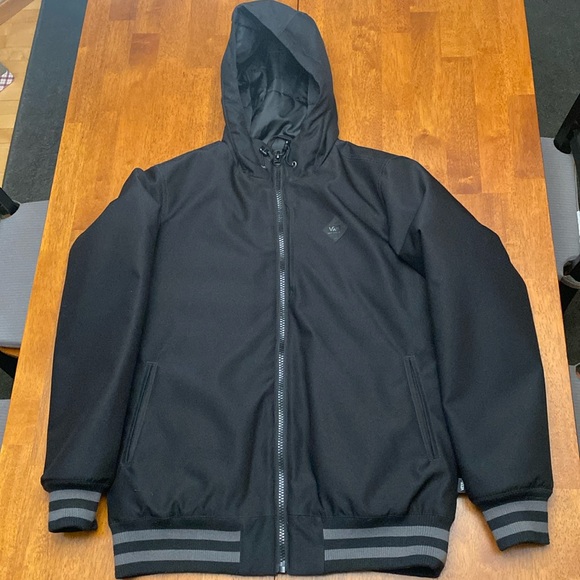 Black winter jacket puffer bomber size medium - Picture 1 of 7